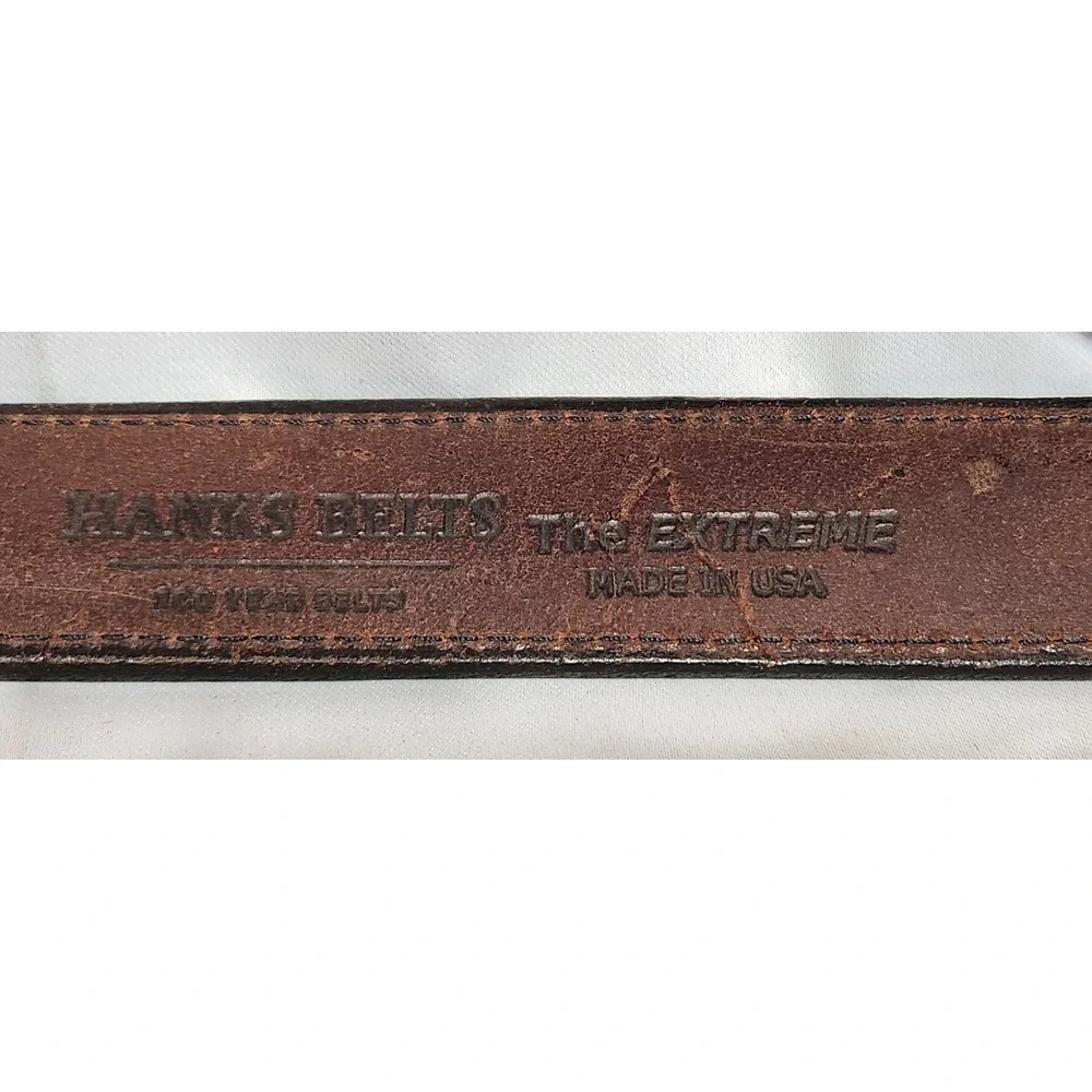 Hanks Belts The Extreme Leather Gun Belt Brown 38 Made in USA CCW Work Belt